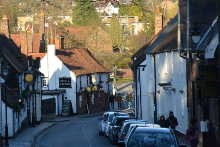 St.Albans – strada del villaggio, Mar.2015