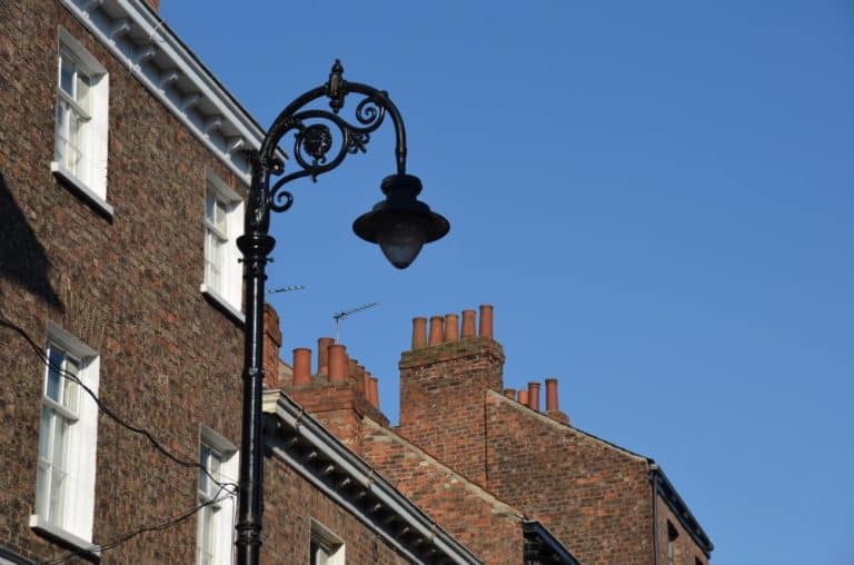 England, York – lamp and blue sky, May 2013 (York)