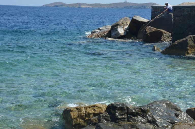 Greece, Syros, Ermoupoli – fishing, Sept.2013 (Syros)