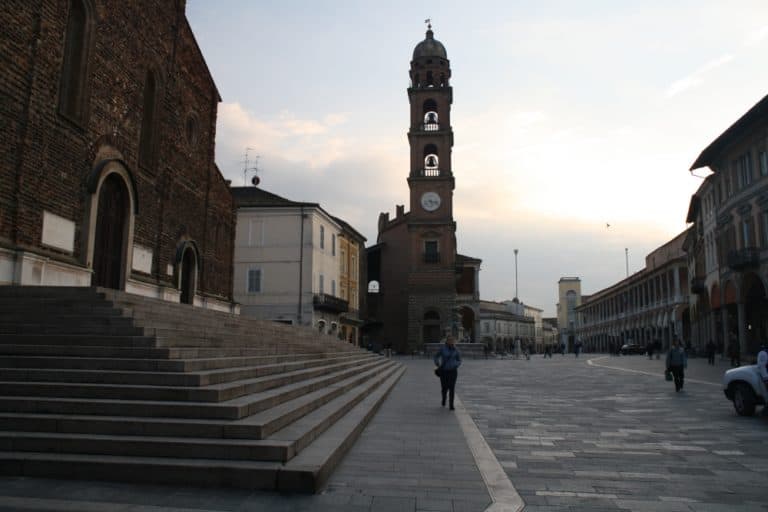 Faenza – bell tower and stairs, Feb.2015 (Emilia-Romaña)