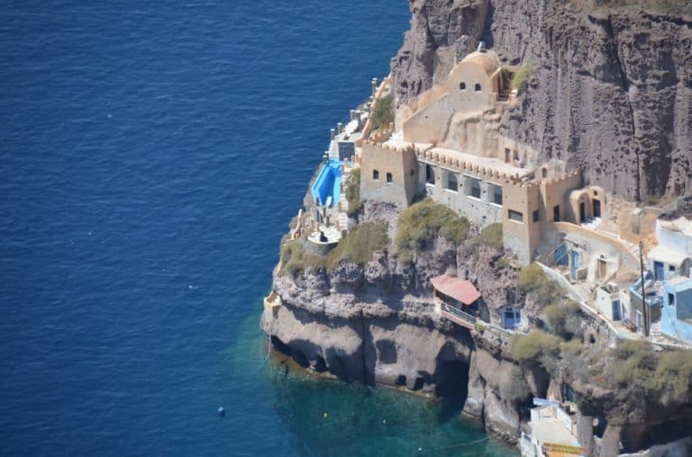 Greece, Santorini, Fira – bottom of cliff, Aug. 2013 (Santorini)