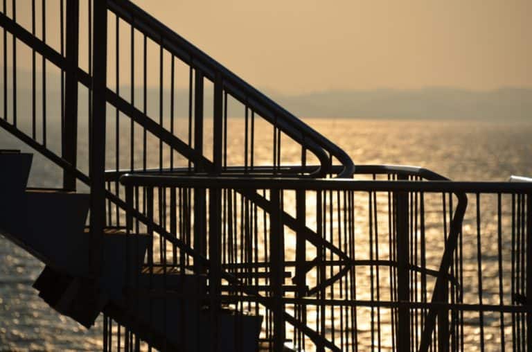 Japan, Futtsu – staircase and sea, Dec.2014