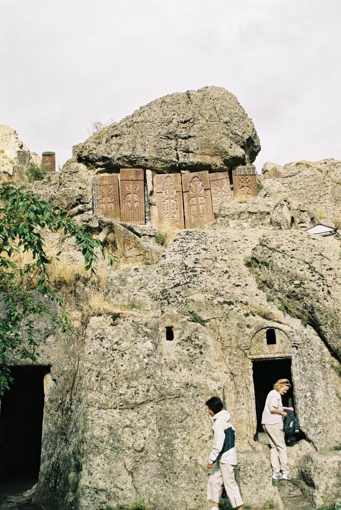 Armenia, Geghard – entrance to rocks, Autumn 2005