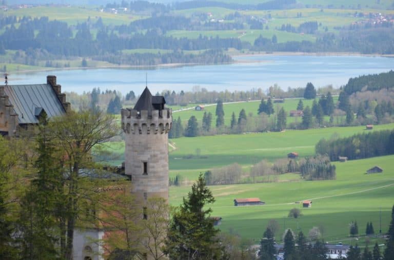 Germania, Fussen – panorama con lago, maggio 2013