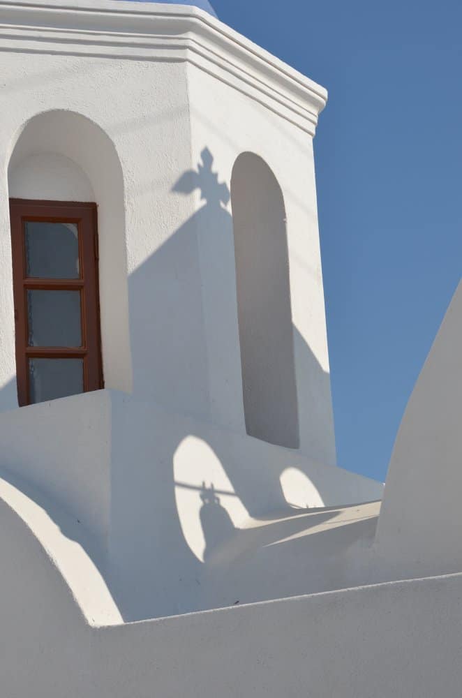 Greece, Santorini, Pyrgos – shadow of church, Aug.2013 (Santorini)