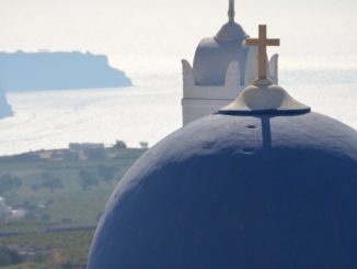 Grecia, Santorini, Pyrgos – campane, agosto 2013