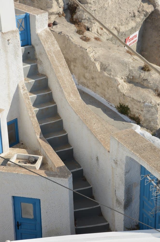 Greece, Santorini, Pyrgos – stairs and doors, Aug.2013 (Santorini)