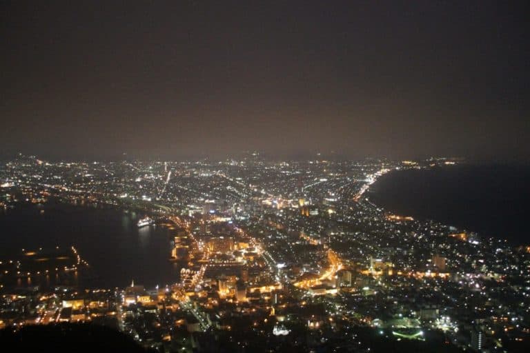 Panorama notturno di Hakodate