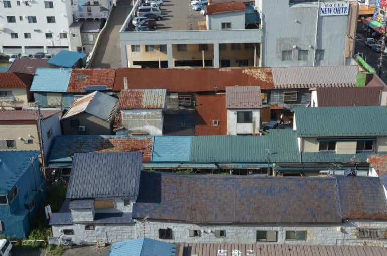 Japan, Hakodate – roofs, Sept.2014 (Kakodate)