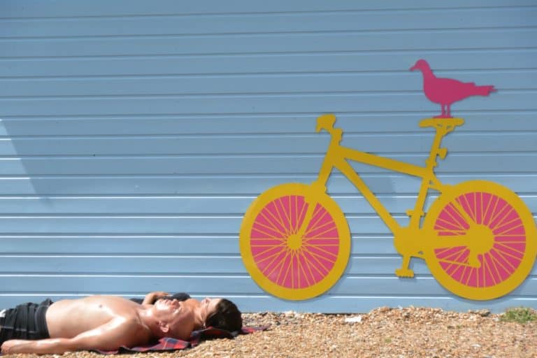 spiaggia – abbronzatura, Giugno 2015 (Hastings)