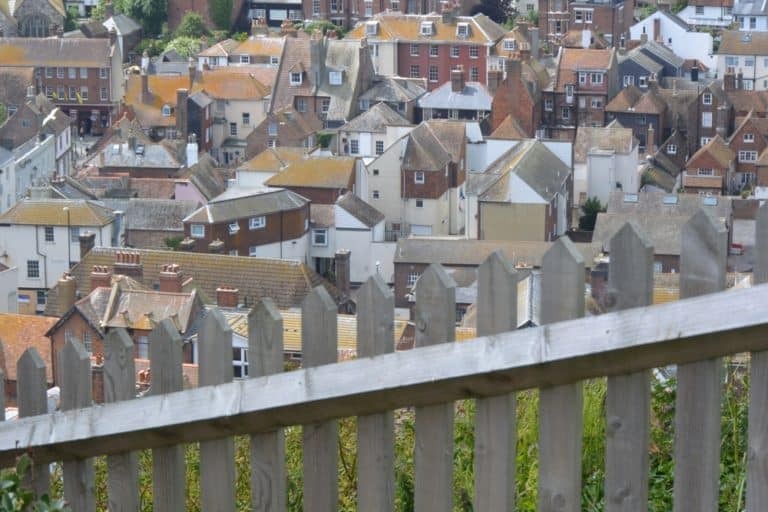 città vecchia – steccato e città, Giugno 2015 (Hastings)