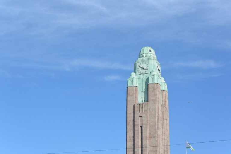 town – clock tower, Aug.2015 (Helsinki)