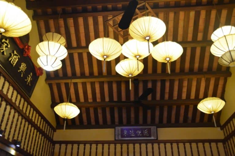 Vietnam, Hoi An night – lights on ceiling, Jan.2015 (Hoy An)