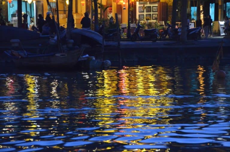 Vietnam, Hoi An night – the surface of a river, Jan.2015 (Hoy An)