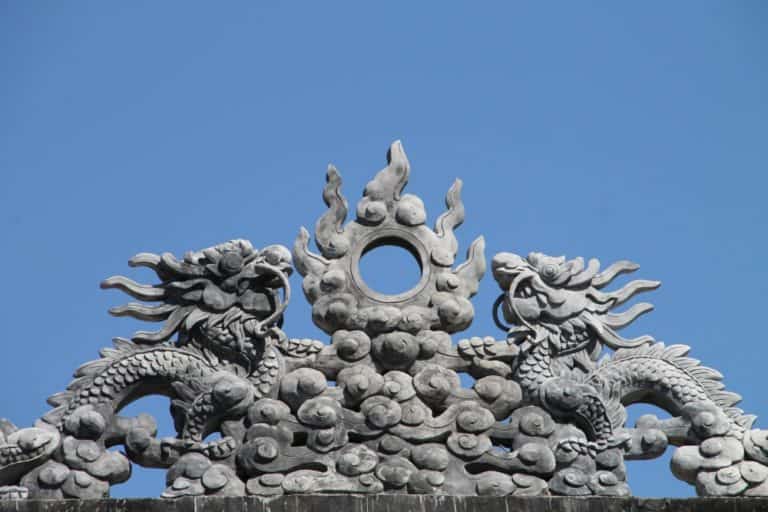 Vietnam, Hue – decoration and blue sky, Jan.2015 (Hue)