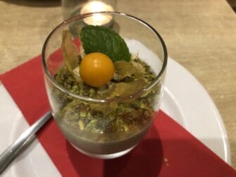 crema al pistacchio al ristorante italiano a Londra