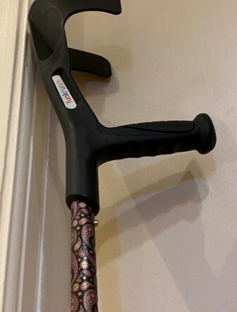 the crutch with the paisley pattern