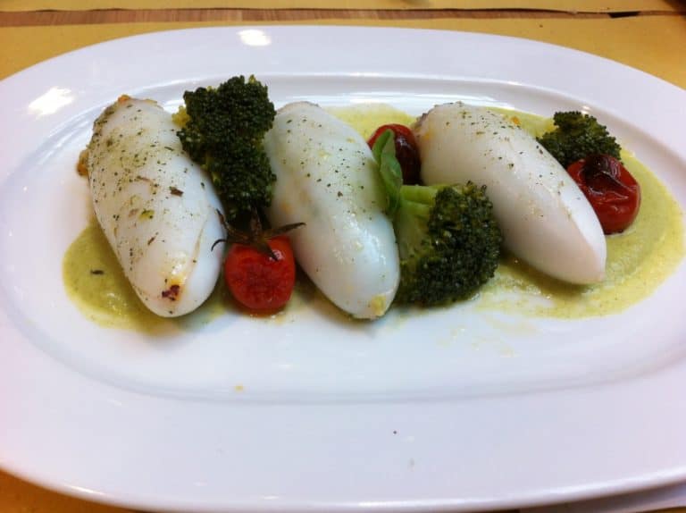 Italy, Milan – stuffed squid, Nov.2014 (Milan)
