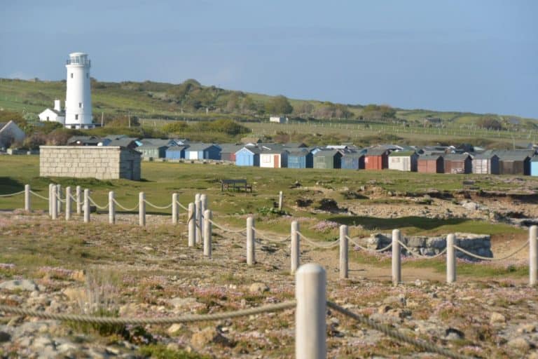 Isle of Portland – white lighthouse, May 2015 (Dorset)