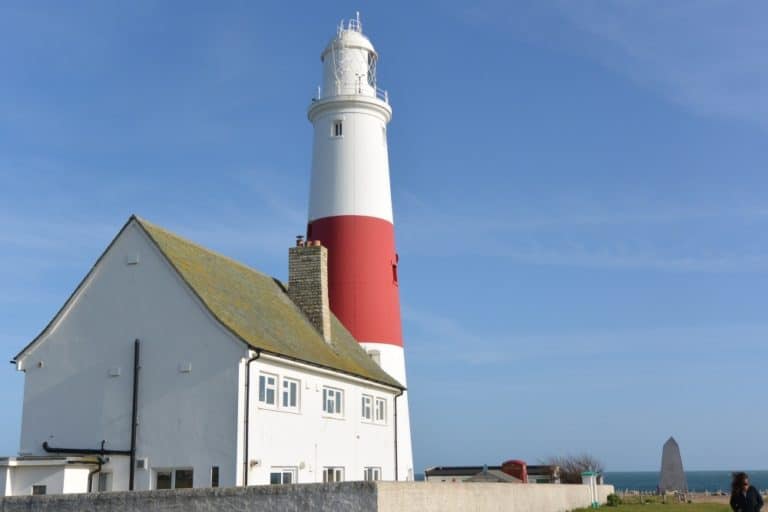 Isle of Portland – lighthouse and house, May 2015 (Dorset)