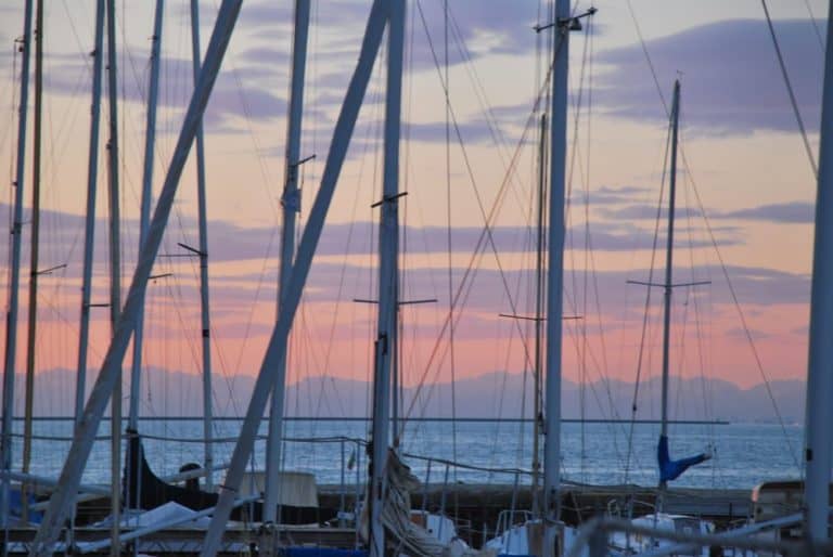 Italy, Muggia – masts, Feb. 2014 (Trieste)