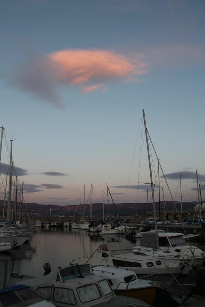 Italy, Muggia – pink cloud, Feb. 2014 (Trieste)