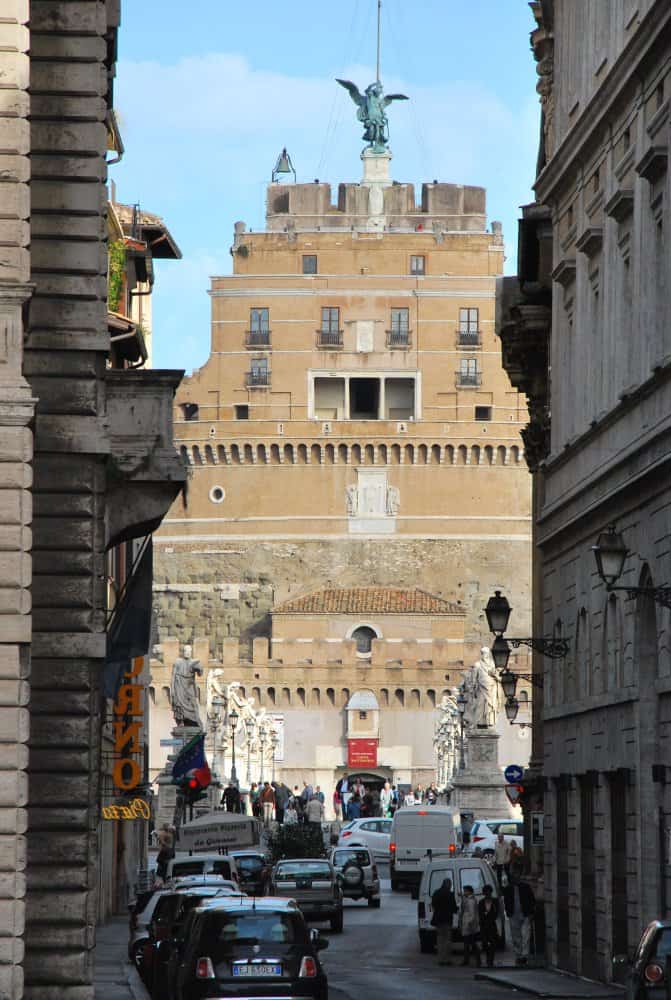Italy, Rome – street and castle, Nov.2013 (Rome)