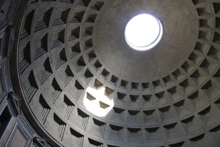 Italy, Rome – ceiling of Pantheon, Nov.2013 (Rome)