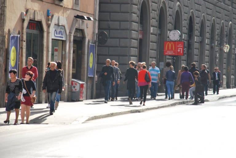 Italy, Rome – walking people, Nov.2013 (Rome)