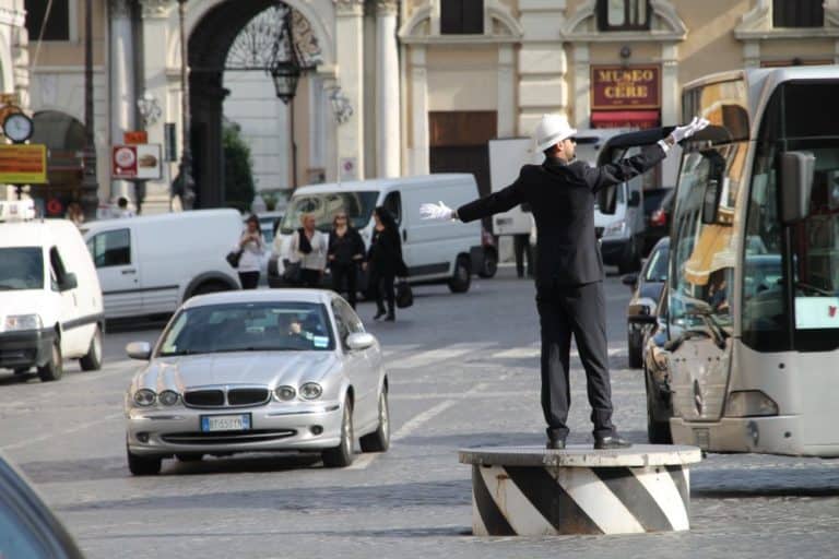 Italy, Rome – traffic control, Nov.2013 (Rome)