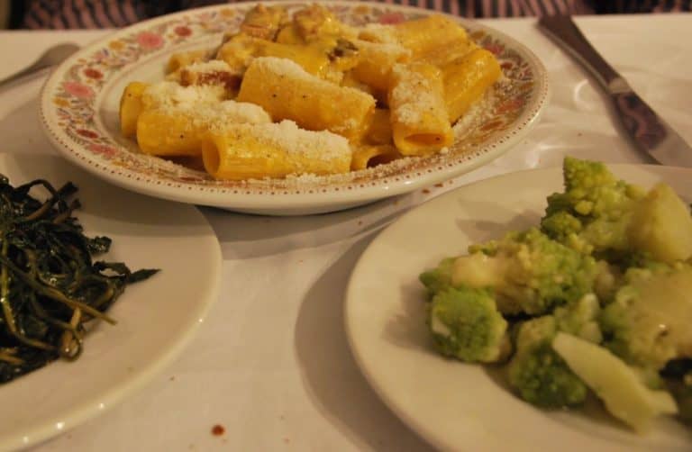 Italy, Rome – pasta and vegetables, Nov.2013 (Rome)