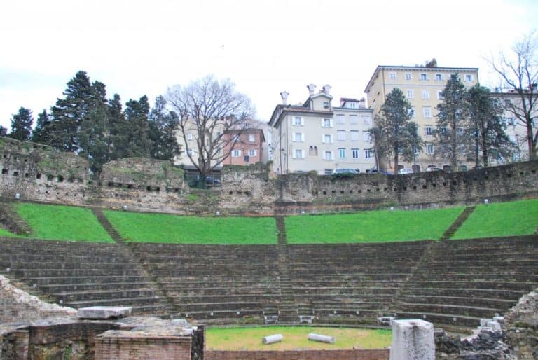 Italy, Trieste – theatre and houses`, Feb. 2014 (Trieste)