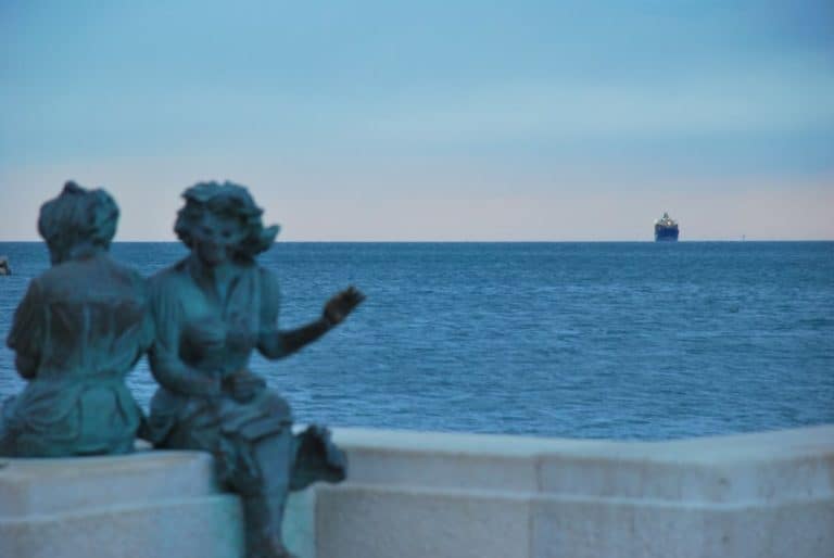 Italy, Trieste – ship far away, Feb. 2014 (Trieste)