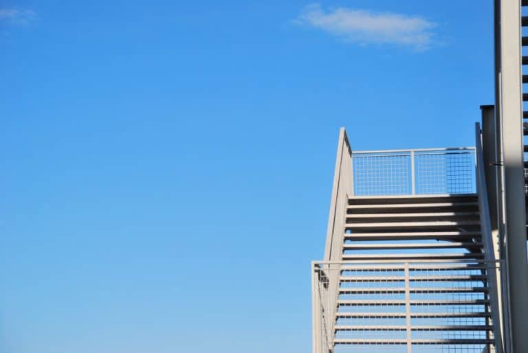 Italy, Trieste – staircase and sky, Feb. 2014 (Trieste)