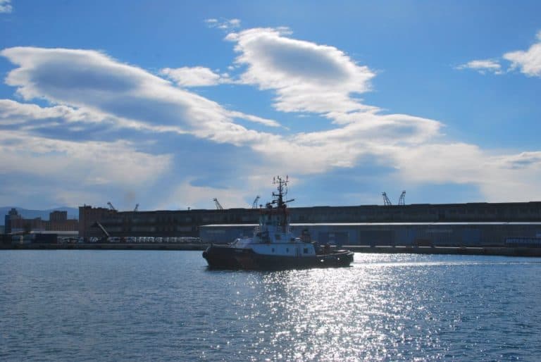 Italy, Trieste – sky and boat, Feb. 2014 (Trieste)