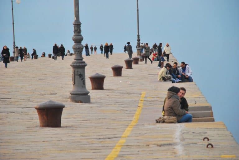 Cielo e mare si fondono insieme a Trieste