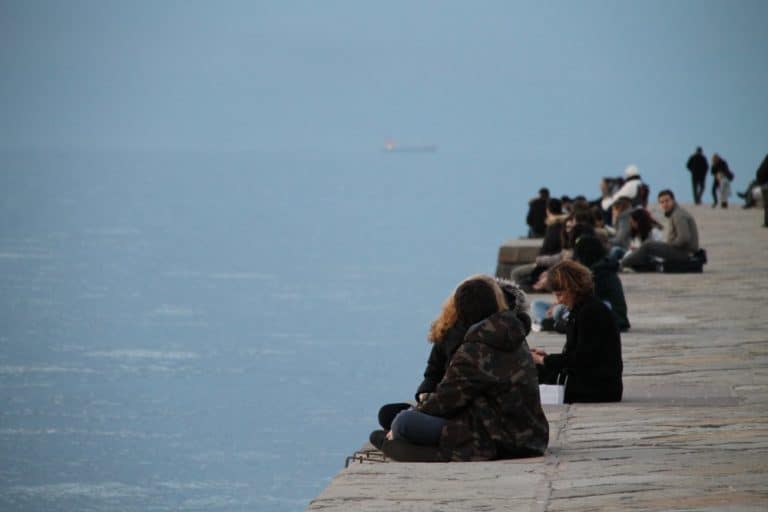 Italy, Trieste – people and sea, Feb. 2014 (Trieste)