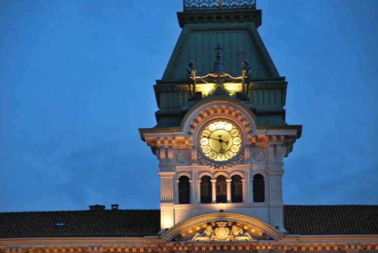 Italy, Trieste – clock, Feb. 2014 (Trieste)