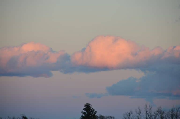 Japan, Izu Kogen – pink clouds, Dec.2013 (Izu)
