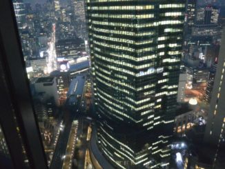 Japan, Tokyo – helicopter between skyscrapers, Jan.2013