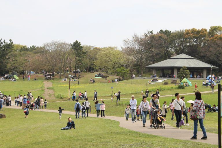 東京、葛西臨海公園－人々 2017年4月 (東京)
