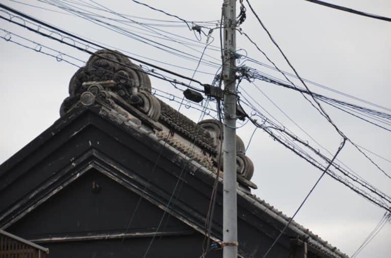 Japan, Kawagoe – electric wires, Dec.2013