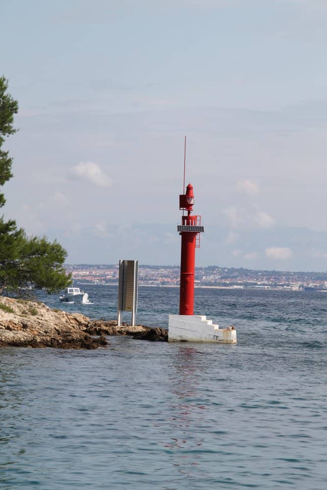 Croatia, Kornati – red lighthouse, July 2014 (Kornati)