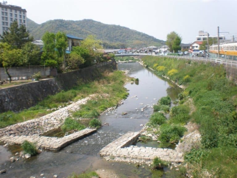 Japan, Kotohira – river, Apr. 2013