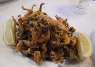 Italy-Lombardy-Moncucco di Vernate-restaurant-La Ca' di Ran-fried frogs