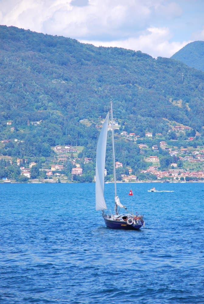 Italia, Lago Maggiore – barca a vela, agosto 2013 (Piemonte)