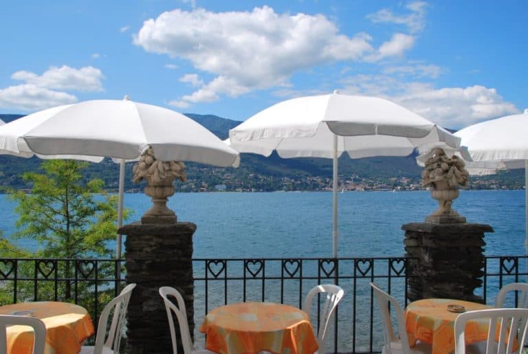 Italia, Lago Maggiore, Isola Madre – caffetteria, agosto 2013 (Piemonte)