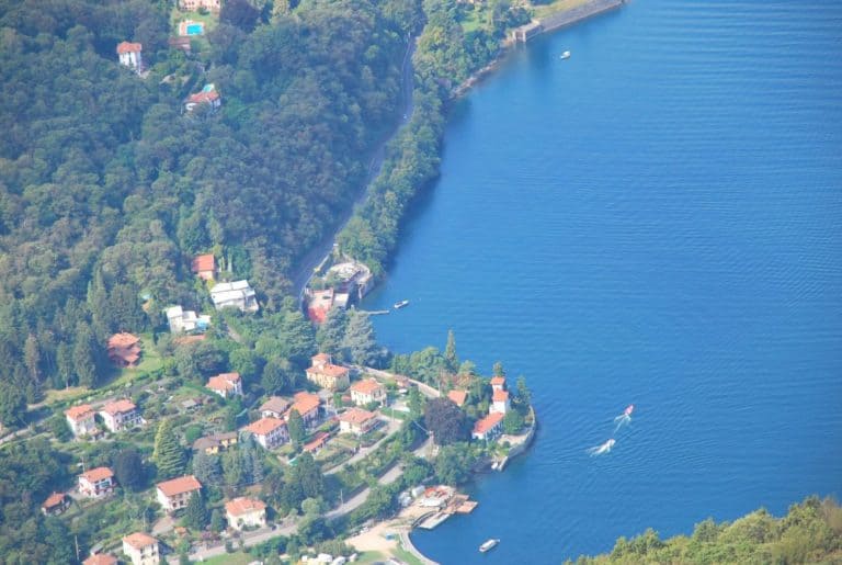 Italia, Lago Maggiore, Laveno – forma del lago, agosto 2013 (Piemonte)