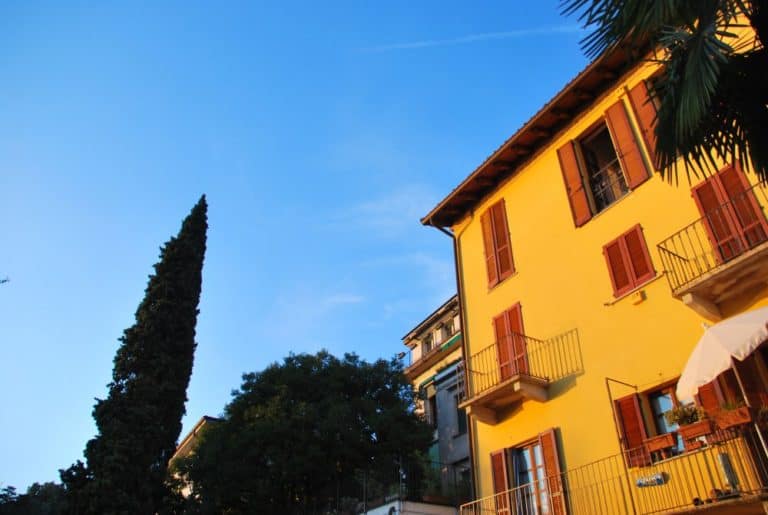 Italia, Lago Maggiore, Laveno – cielo di sera, agosto 2013 (Piemonte)