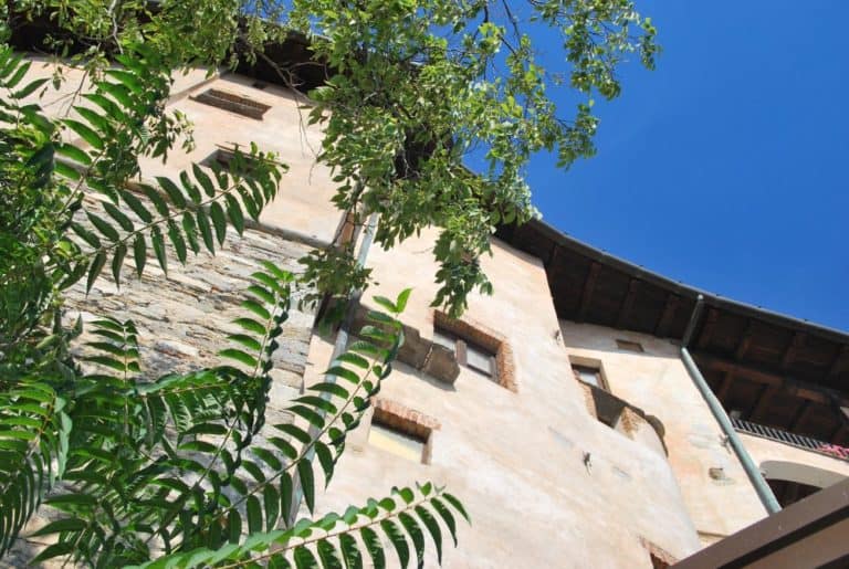 Italia, Lago Maggiore, Santa Caterina – guardare in alto, agosto 2013 (Piemonte)